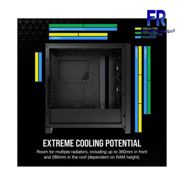 CORSAIR ICUE 4000X RGB TEMPERED GLASS BLACK MID TOWER CASE