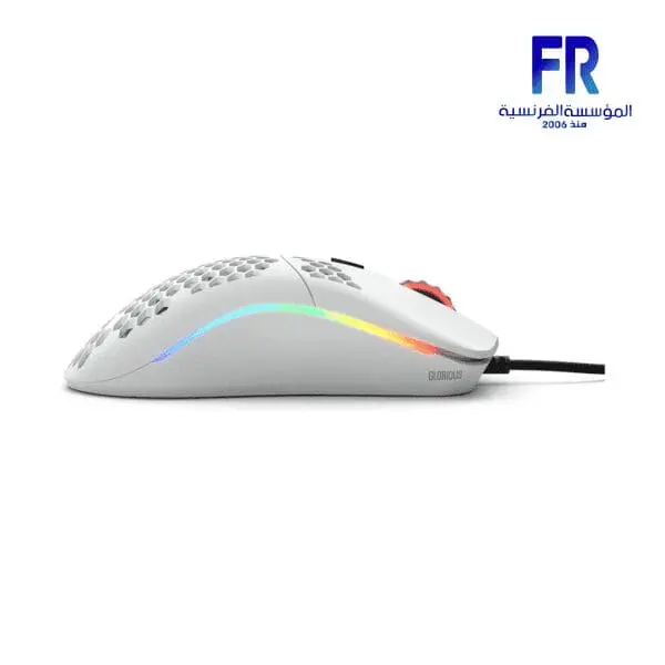 GLORIOUS MODEL O MATTE WHITE WIRED GAMING MOUSE