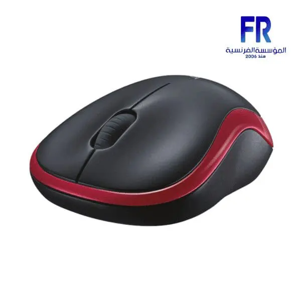 LOGITECH M185 BLACK RED WIRELESS MOUSE