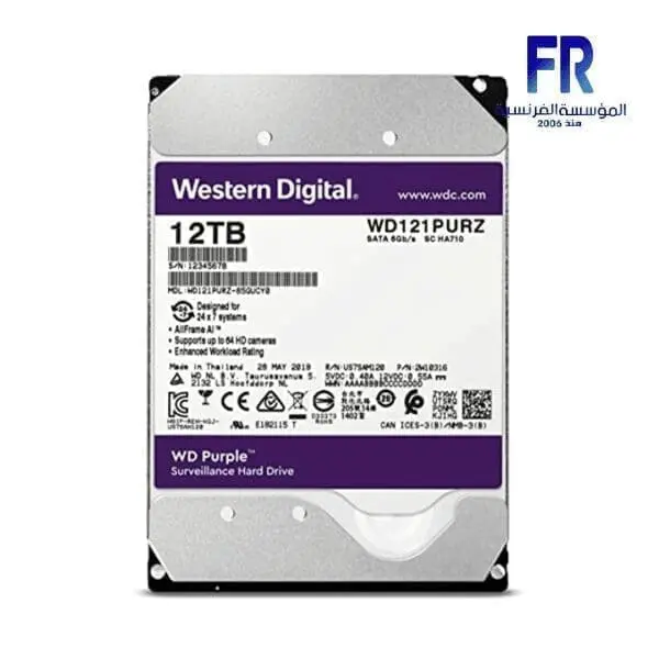 WD PURPLE 12TB INTERNAL DESKTOP HARD DRIVE