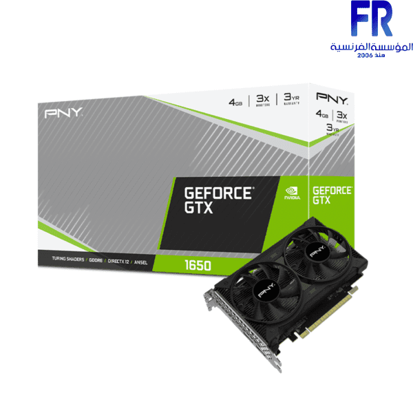 PNY TWIN FAN GTX 1650 4GB DDR6 GRAPHIC CARD