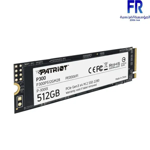 PATRIOT P300 512GB M.2 NVMe INTERNAL SOILD STATE Drive