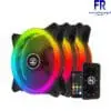 TECHNO ZONE FAN 2500 ARGB 3 Fans with Controller Fan