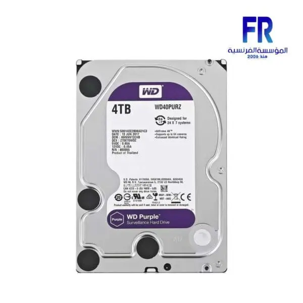 WD PURPLE 4TB WD42PURZ INTERNAL DESKTOP HARD Drive