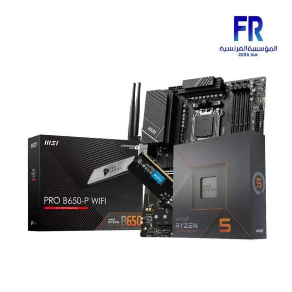 AMD-BUNDLE-AMD-RYZEN-5-7600X---MSI-PRO-B650-P-WIFI---CRUCIAL-16GB DDR5 4800MHZ