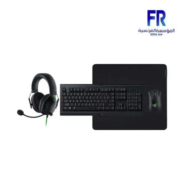 RAZER POWER UP BUNDLE V2 BLACKSHARK V2 X HEADSET - CYNOSA LITE KEYBOARD - GIGANTUS V2 LARGE MOUSE PAD - DEATHADDER ESSENTIAL MOUSE BUNDLE