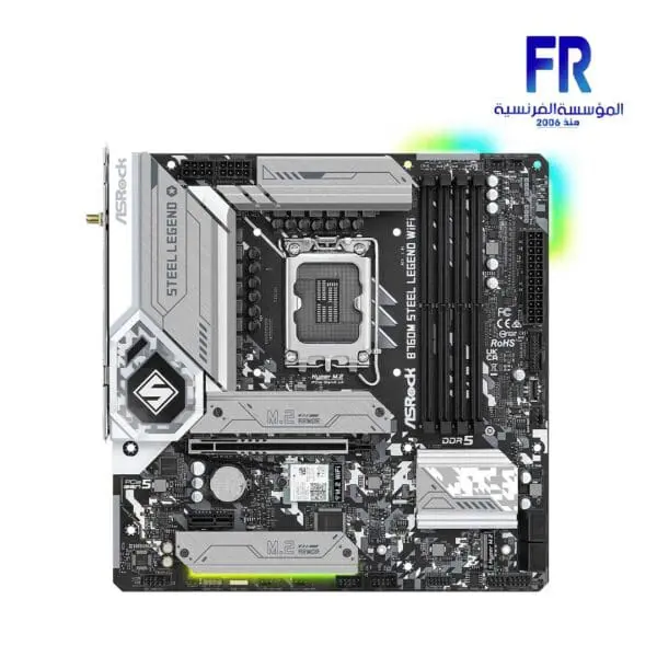 ⁦Asrock B760M Steel Legend Wifi DDR5 Motherboard⁩ - الصورة ⁦3⁩