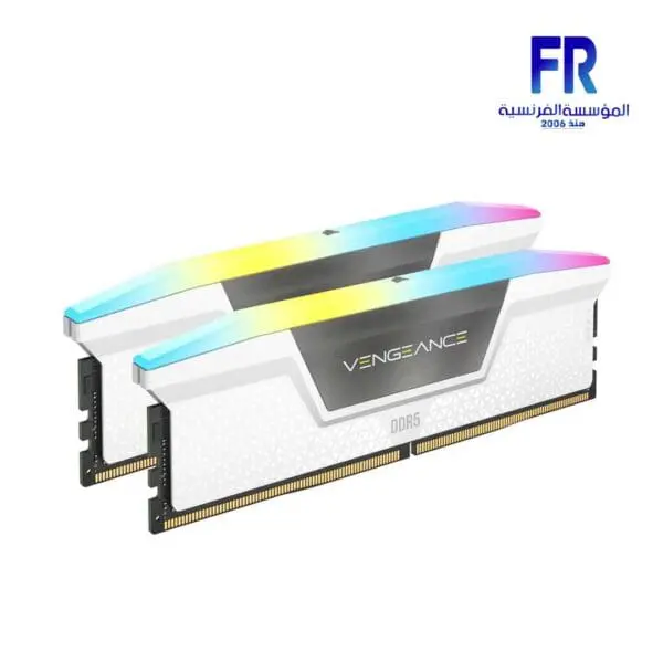 Corsair-Vengeance-RGB-64Gb-(2X32Gb)-DDR5-5200Mhz-White-Desktop-Memory