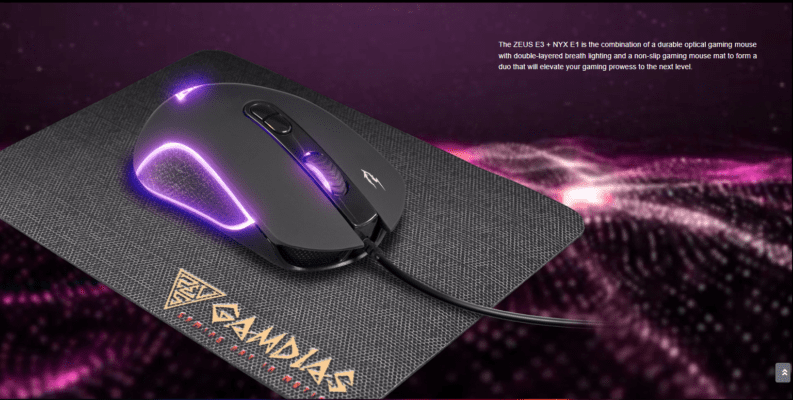 Gamdias Zeus E3 Gaming Mouse + Nyx E1 Gaming Mouse Mat