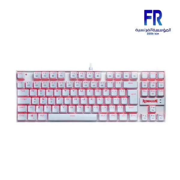 Redragon Kumara K552 Single Light Red Switch White Wired Mechanical Gaming Keyboard