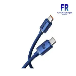 Baseus Crystal Shine Type C to Type C 100W 1.2m Blue Fast Charging Data Cable