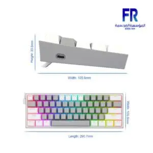 Redragon K617 Fizz RGB Red Switch Wired Mechanical Gaming Keyboard