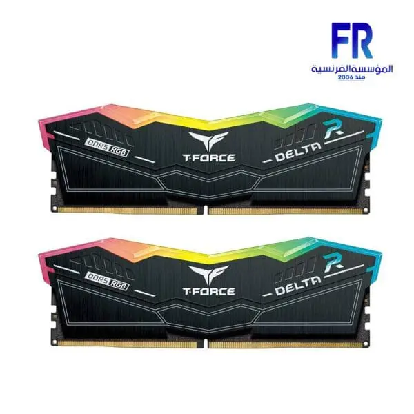 Team Group T Force Delta RGB 64Gb (2 X 32Gb) DDR5 6000Mhz CL38 Black Desktop Memory