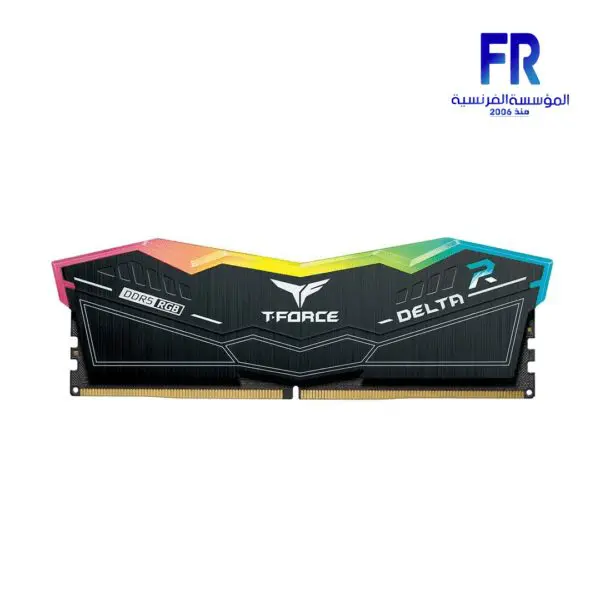 Team Group T Force Delta RGB 64Gb (2 X 32Gb) DDR5 6000Mhz CL38 Black Desktop Memory