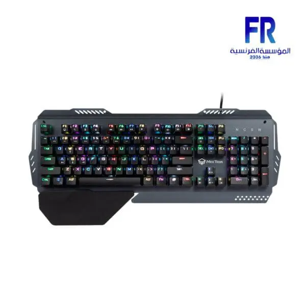 Meetion MK20 Anti ghosting Metal Blue switch Arabic Grey Wired Mechanical Keyboard