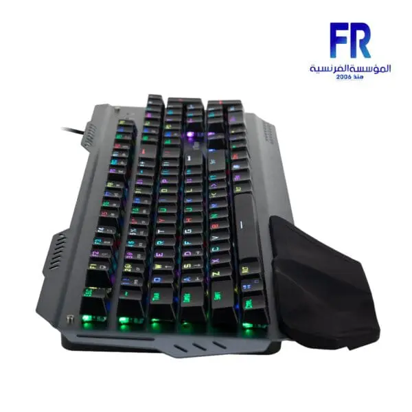 Meetion MK20 Anti ghosting Metal Blue switch Arabic Grey Wired Mechanical Keyboard