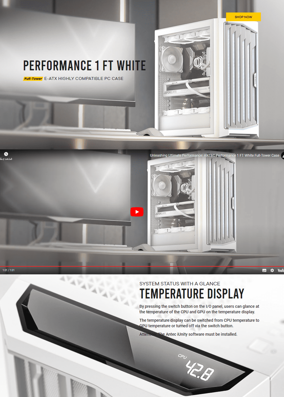 Antec Performance 1 FT White Full Tower Case