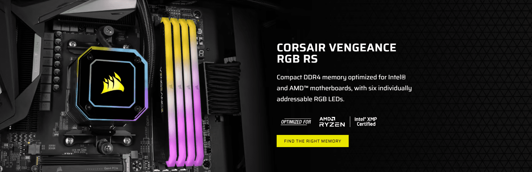 Corsair Vengeance RGB RS 64Gb (2X32Gb) DDR4 3200Mhz Desktop Memory