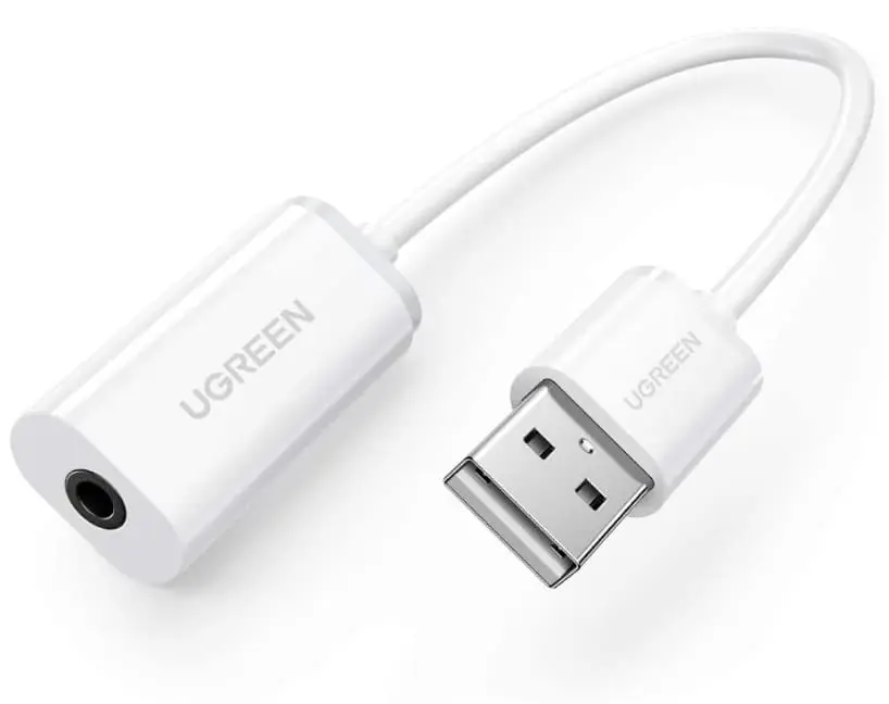 Ugreen 30712 USB to External Stereo Sound White Adapter