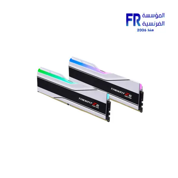 G Skill Trident Z5 Neo RGB 32Gb ( 2X16Gb ) DDR5 6400Mhz CL30 AMD Expo White Desktop Memory