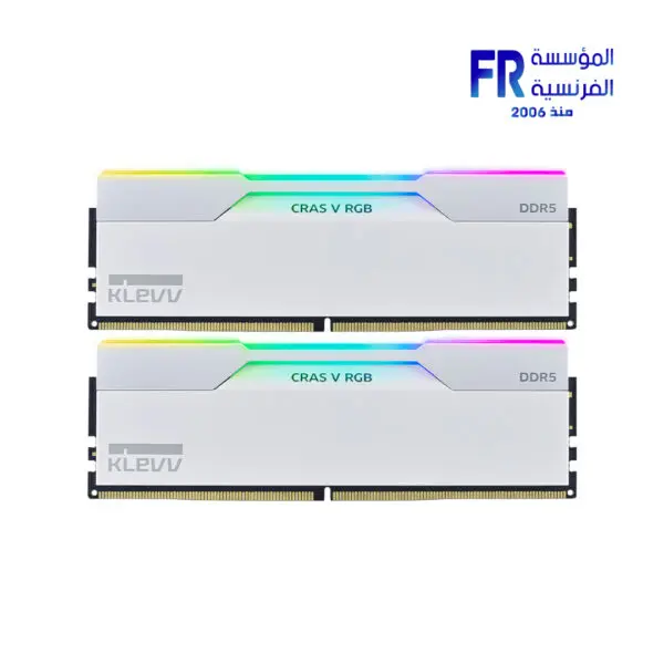 KLEVV CRAS V RGB 32GB ( 2x16GB ) DDR5 6000MHZ CL30 White Desktop Memory