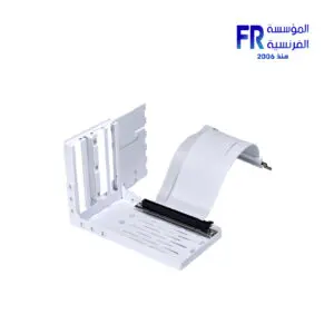 Lian Li Gen 4 Riser With 4- SLOTS Vertical Bracket White Gpu Holder Kit