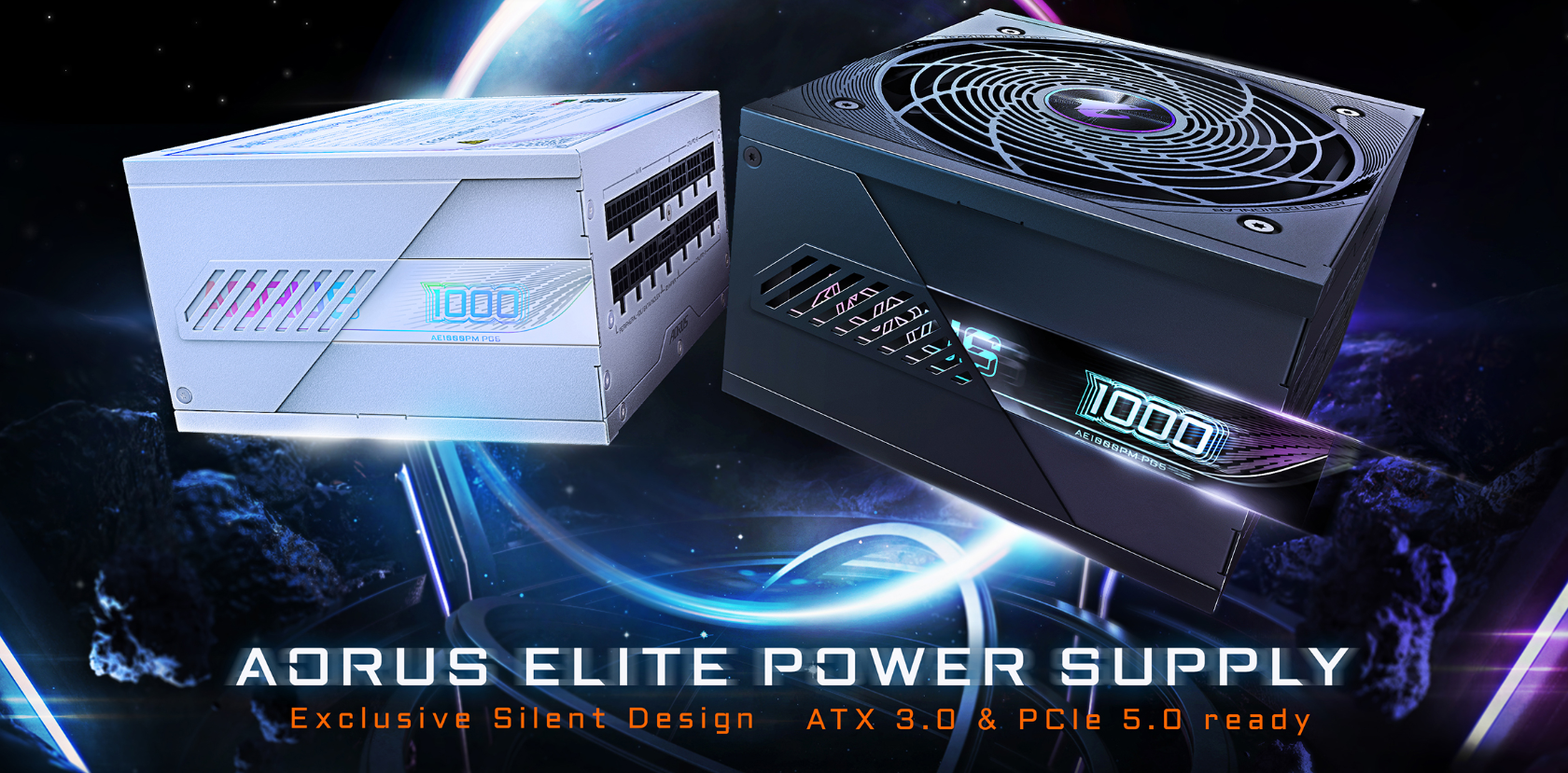 Gigabyte Aorus Elite P1000W 80+ Platinum ICE Pcie 5.0 Fully Modular Power Supply