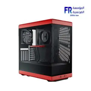 HYTE Y40 Modern Aesthetic 2 Fans Included Luxury PCIE 4.0 Riser Cable Black Red Mid Tower Case