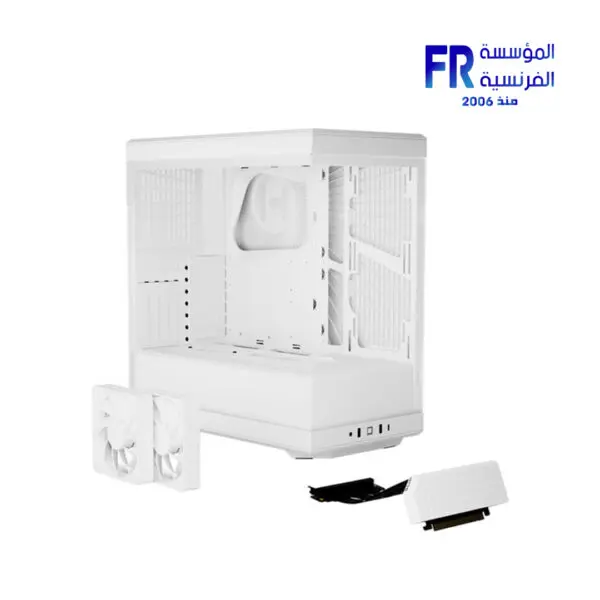 HYTE Y40 Modern Aesthetic 2 Fans Included Luxury PCIE 4.0 Riser Cable White Mid Tower Case