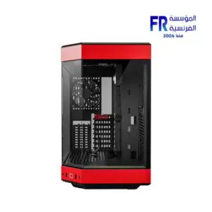 HYTE Y60 Modern Aesthetic 3 FE12 Fans Included PCIE 4.0 Riser Cable Black Red Mid Tower Case