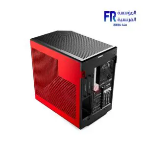 HYTE Y60 Modern Aesthetic 3 FE12 Fans Included PCIE 4.0 Riser Cable Black Red Mid Tower Case