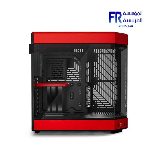 HYTE Y60 Modern Aesthetic 3 FE12 Fans Included PCIE 4.0 Riser Cable Black Red Mid Tower Case