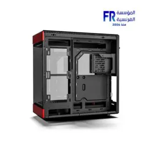 HYTE Y60 Modern Aesthetic 3 FE12 Fans Included PCIE 4.0 Riser Cable Black Red Mid Tower Case