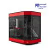 HYTE Y60 Modern Aesthetic 3 FE12 Fans Included PCIE 4.0 Riser Cable Black Red Mid Tower Case