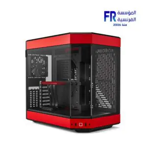 HYTE Y60 Modern Aesthetic 3 FE12 Fans Included PCIE 4.0 Riser Cable Black Red Mid Tower Case