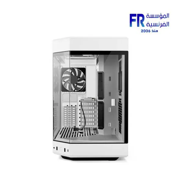 HYTE Y60 Modern Aesthetic 3 FE12 Fans Included PCIE 4.0 Riser Cable White Mid Tower Case