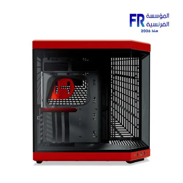 HYTE Y70 Modern Aesthetic Included Luxury PCIE 4.0 Riser Cable Black Red Mid Tower Case