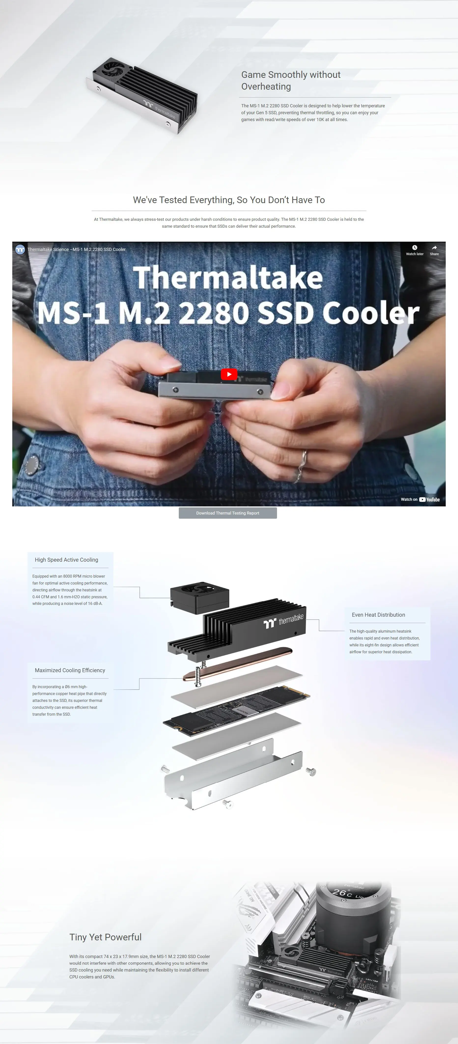 Thermaltake MS-1 M.2 2280 SSD Cooler