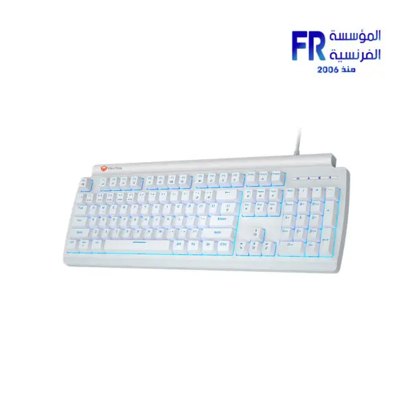 Meetion MK600RD Red switch Arabic Mechanical Rainbow White Keyboard