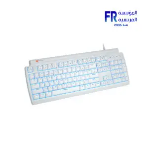 Meetion MK600RD Red switch Arabic Mechanical Rainbow White Keyboard