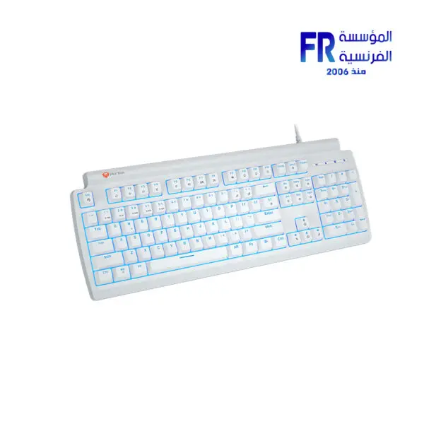 Meetion MK600RD Red switch Arabic Mechanical Rainbow White Keyboard