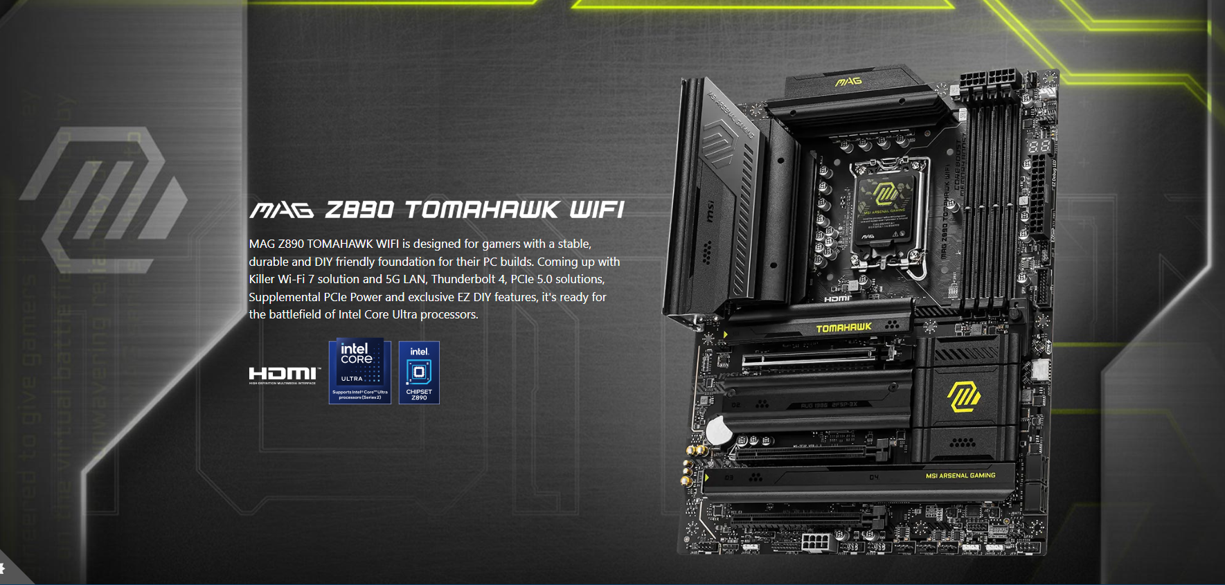 Msi Mag Z890 Tomahawk Wifi Motherboard