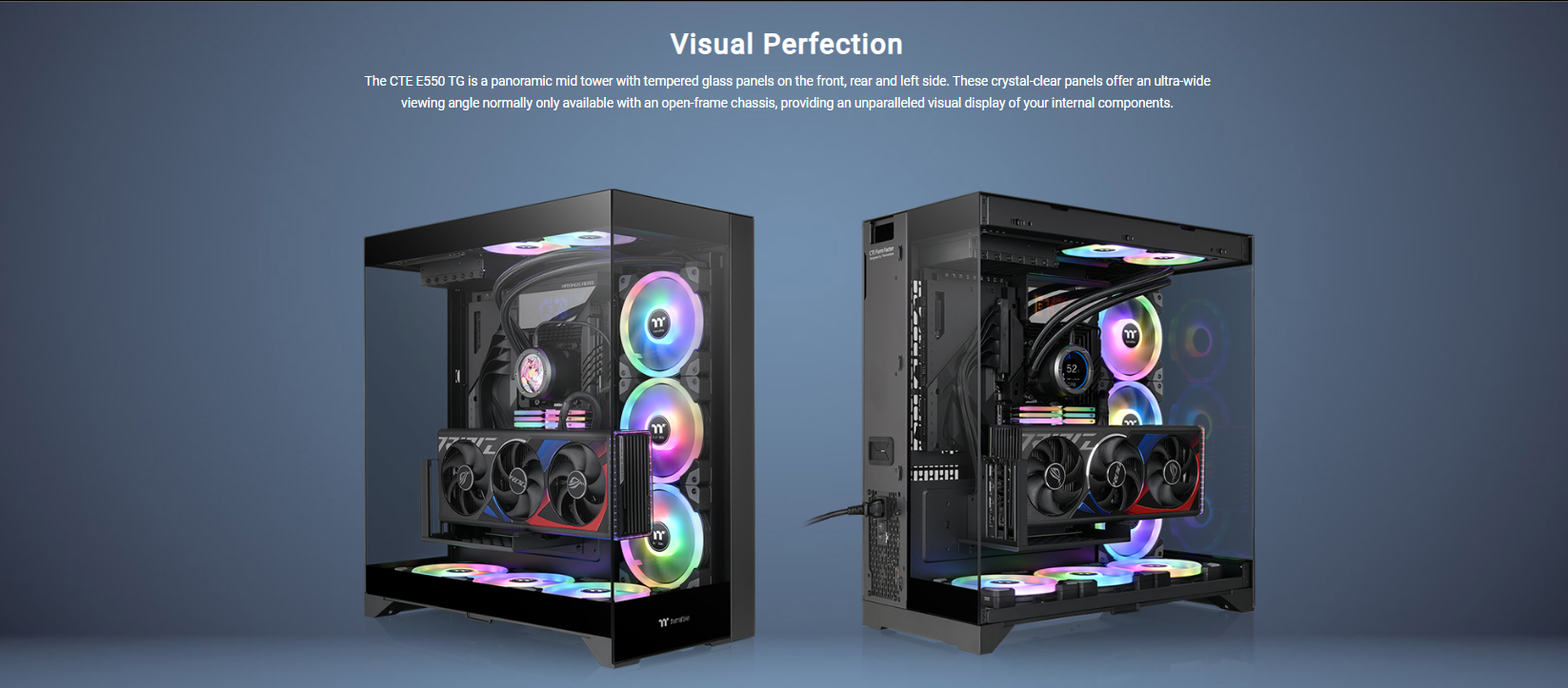 Thermaltake Cte E550 Tempered Glass Mid Tower Case