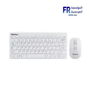 Meetion Mini 4000 Wireless Arabic White Keyboard And Mouse Combo