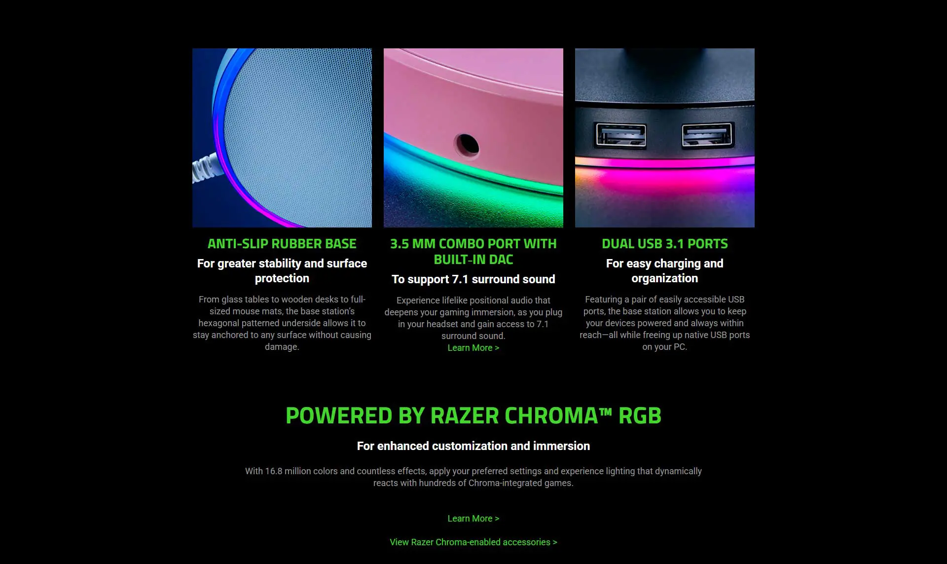 Razer Base Station V2 Chroma Quartz Headset Stand