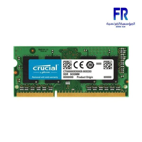 CRUCIAL 8GB DDR3 1600MHZ SODIMM LAPTOP MEMORY