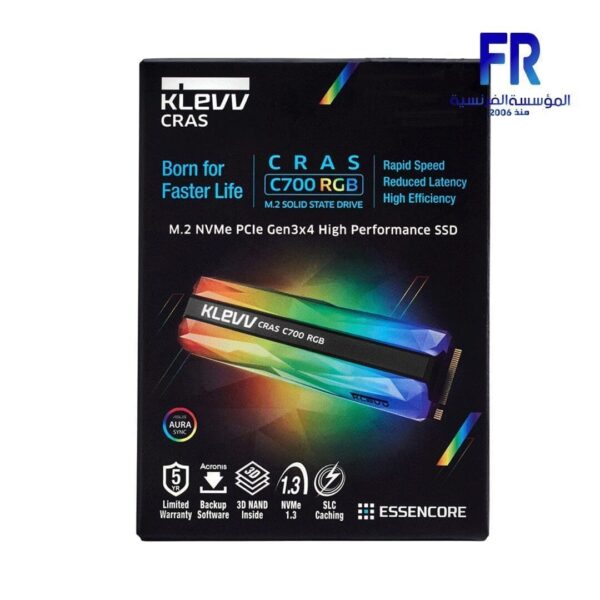 KLEVV Cras C700 M2 Nvme RGB Internal Solid State Drive SSD (960GB)