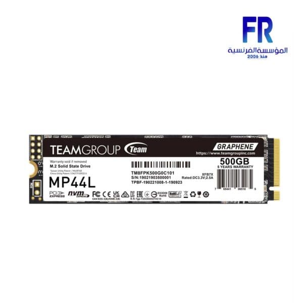 Teamgroup MP44L 500Gb M.2 Nvme Internal Solid State Drive SSD