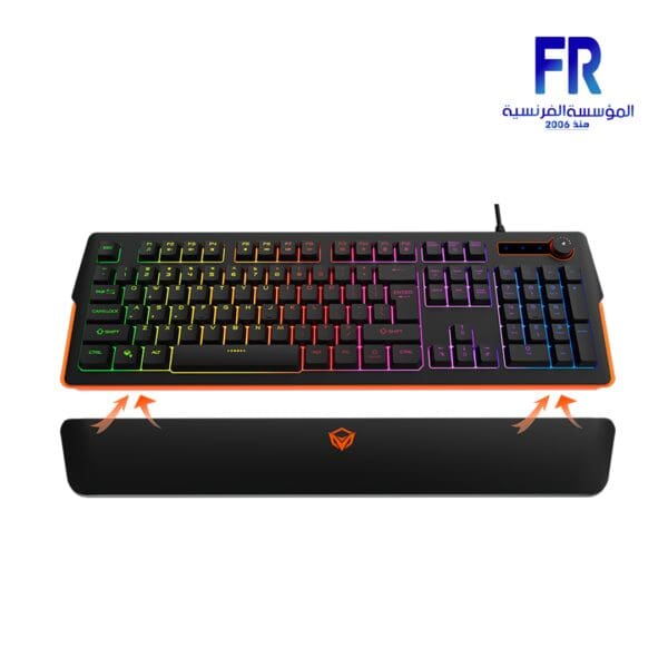 Meetion K9520 RGB Magnetic Wrist Rest Arabic Wired Gaming Keyboard