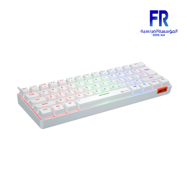 Meetion MK005 60% Blue switch Arabic White Wired Mechanical Keyboard